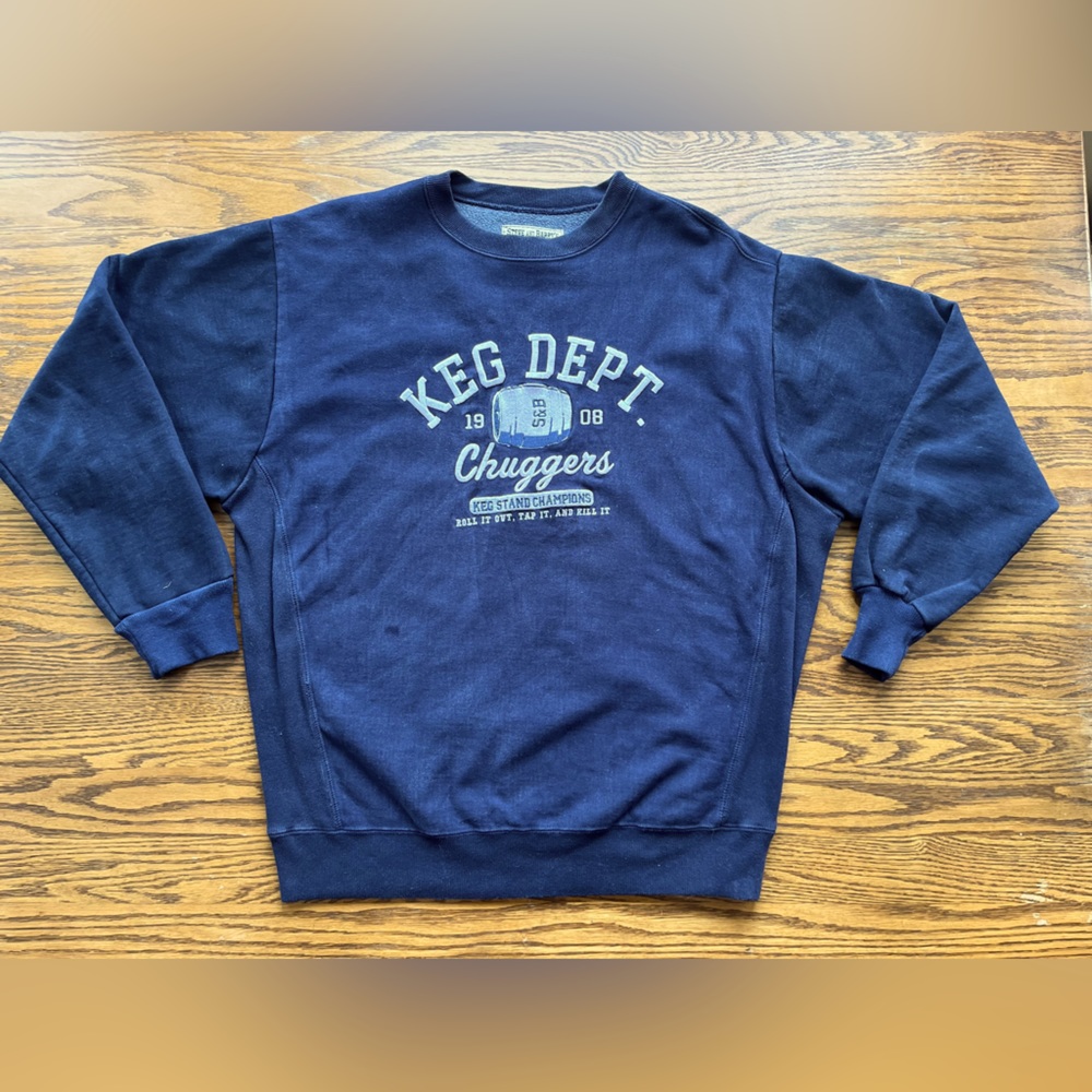 Steve and Barry’s Keg Dept sweatshirt.  Size XXL